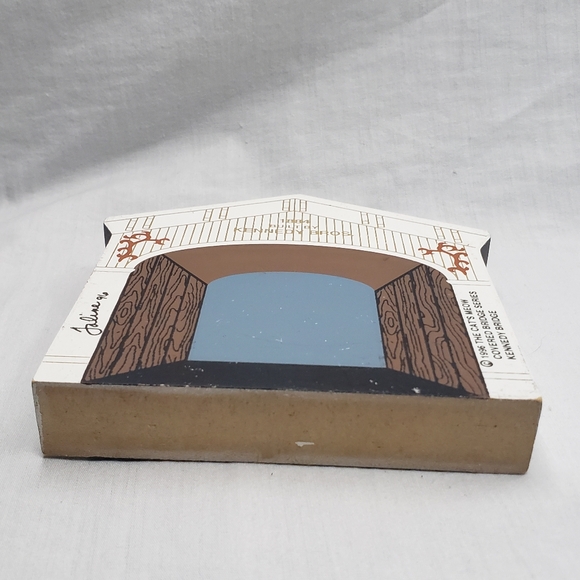 Kennedy Covered Bridge 1996 Cat's Meow Wood Self Sitter Chester County Pa. - Picture 4 of 5